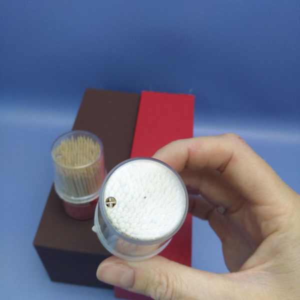 Зубочистки в баночке 150 шт., двухсторонние, березовые